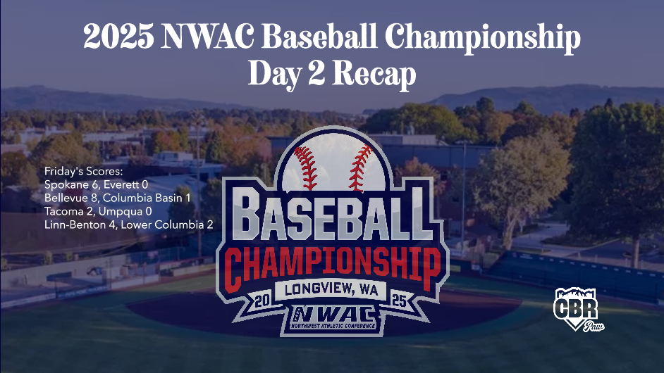 2025 NWAC Baseball Championship Day 2 recap graphic